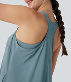 BreezefulTM RacerPocket High Low Flowy Mini Quick Dry Casual Dress-D/DD/DDD/F Cups