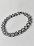 Silver Large Diamantè Circle Tennis Bracelet