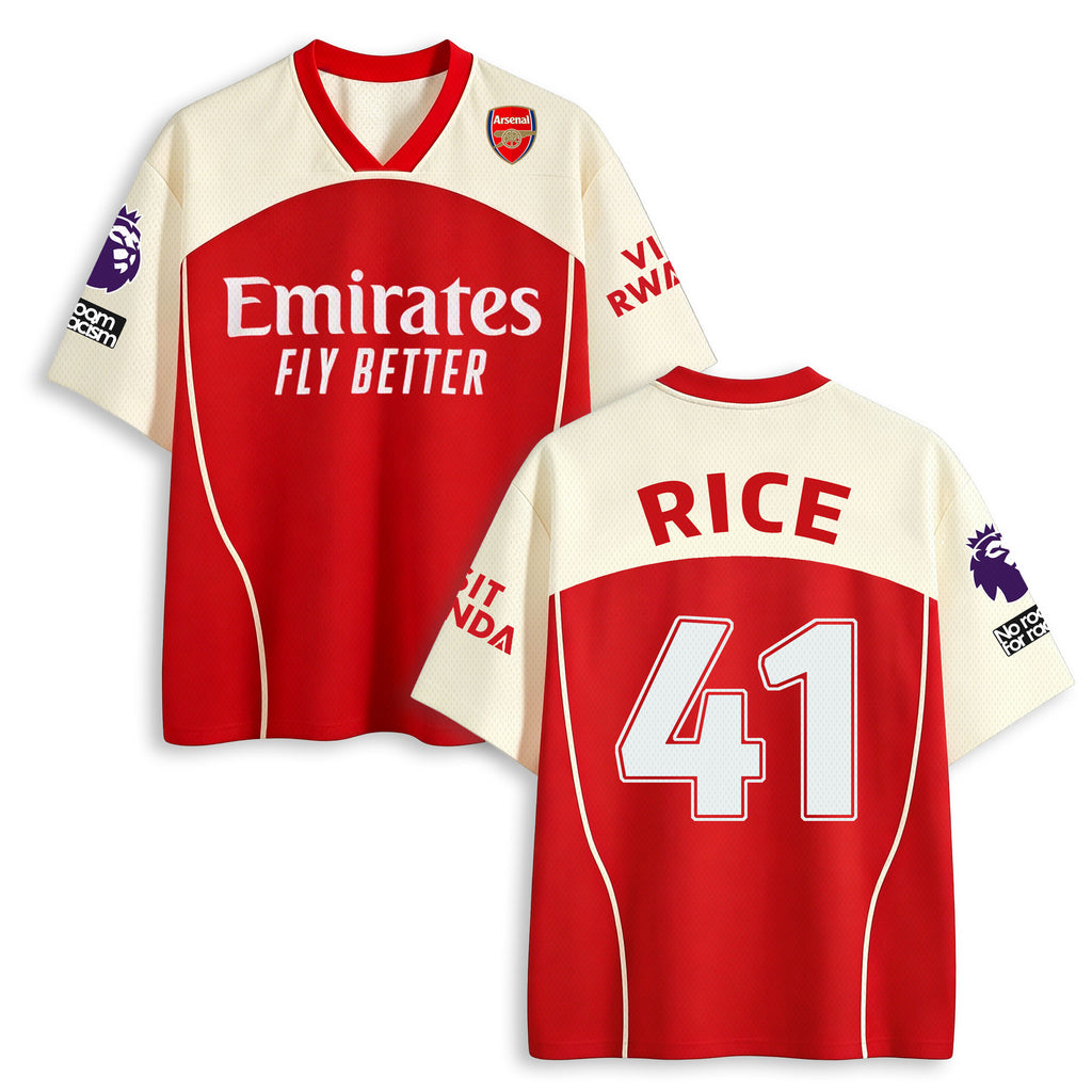 Declan Rice #41 Arsenal Vintage Soccer Mesh Jersey