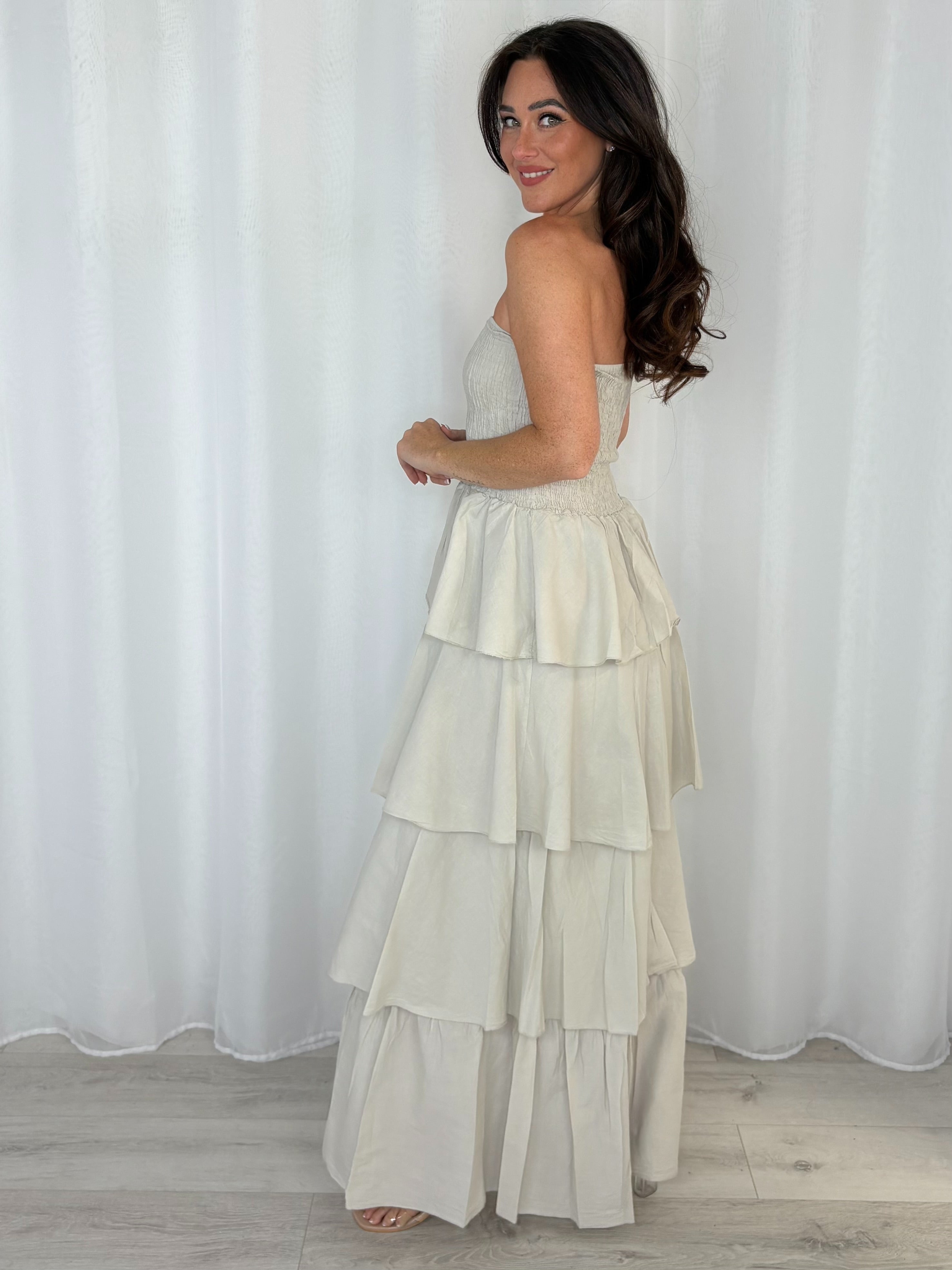 Layered Frill Maxi Dress (9 Colours)