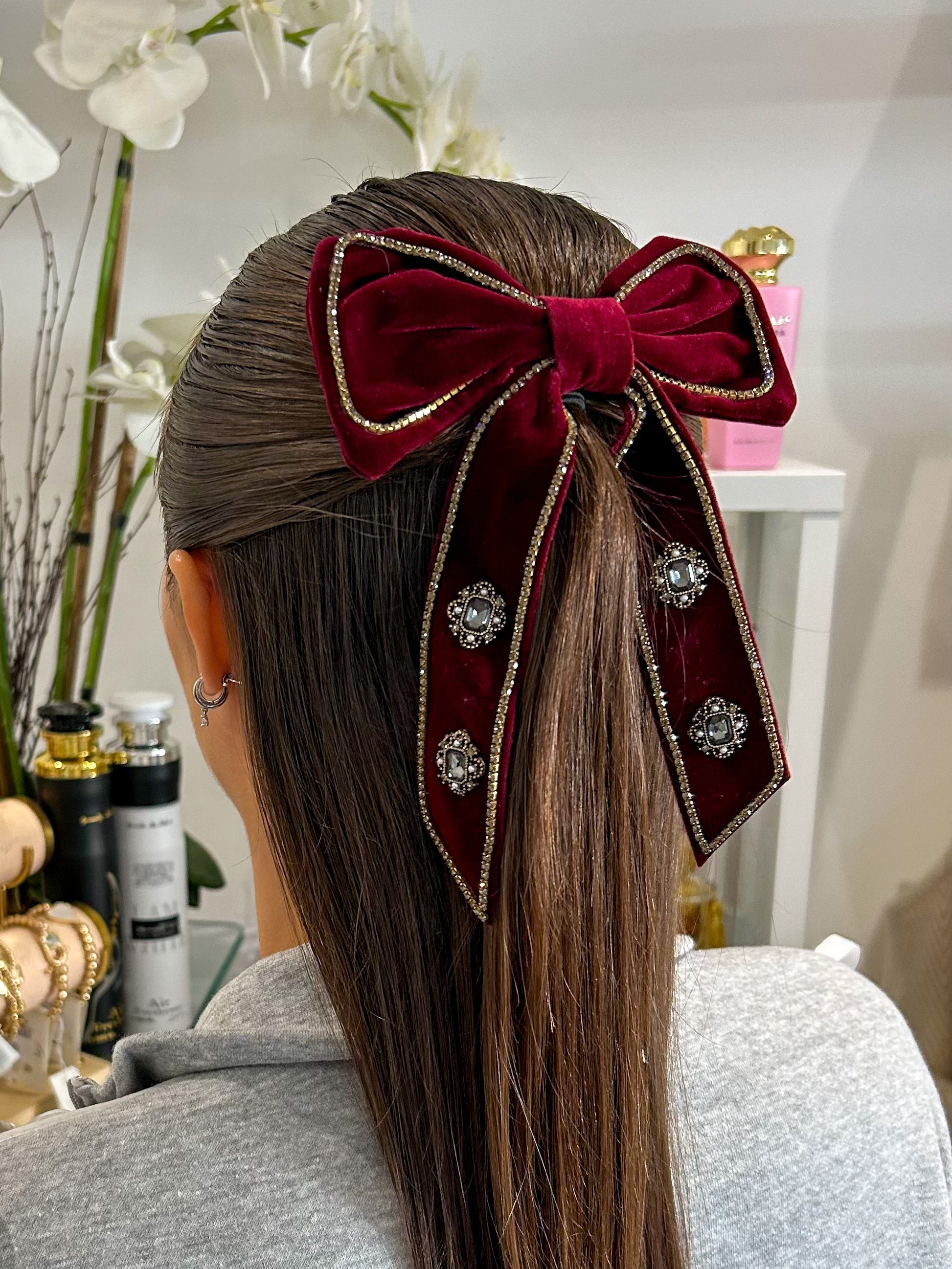 Velvet Bow Hair Clip (2 Colours)