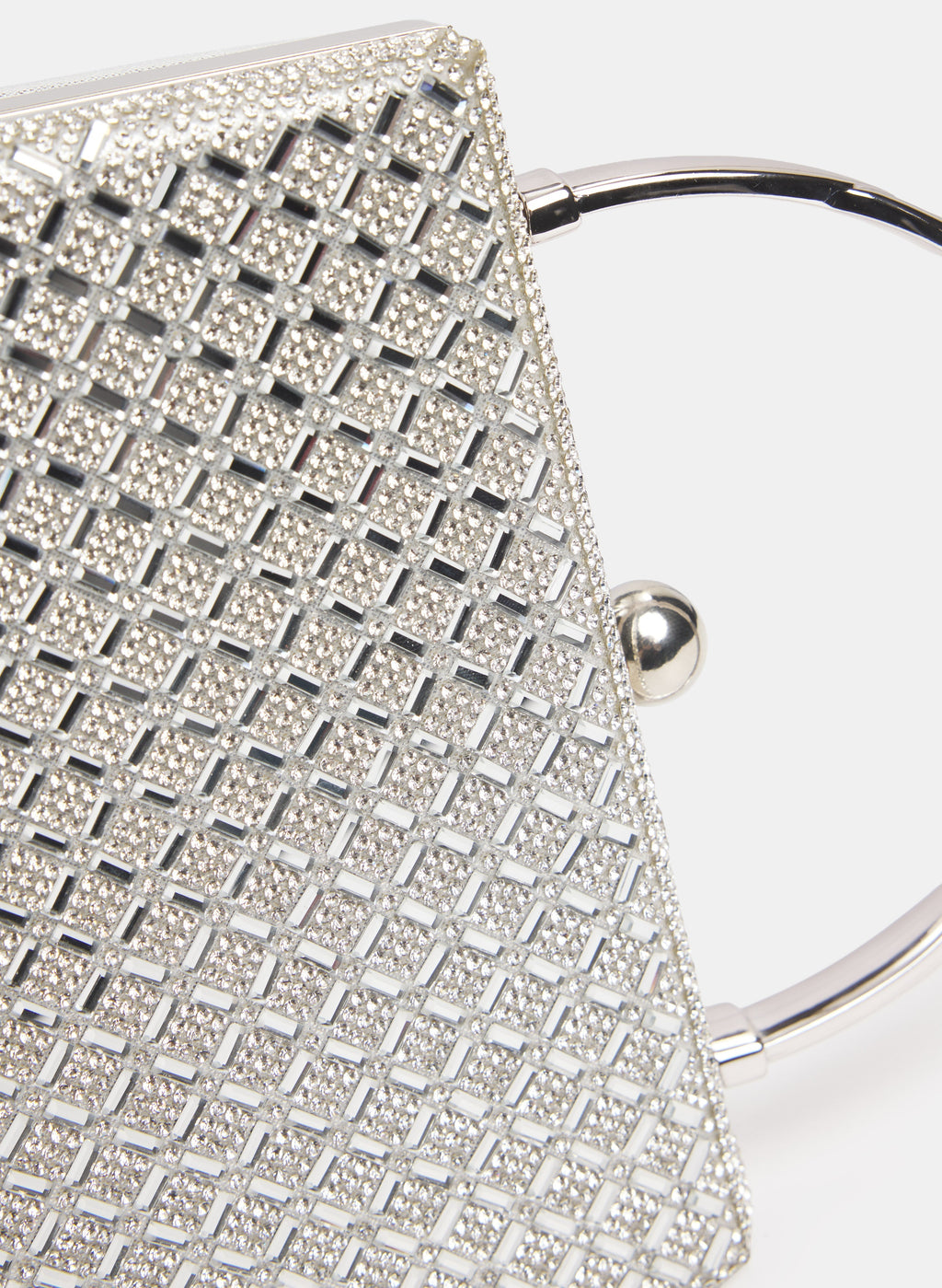 Crystal Embellished Box Clutch