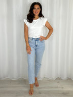 Pale Denim Mom Jeans