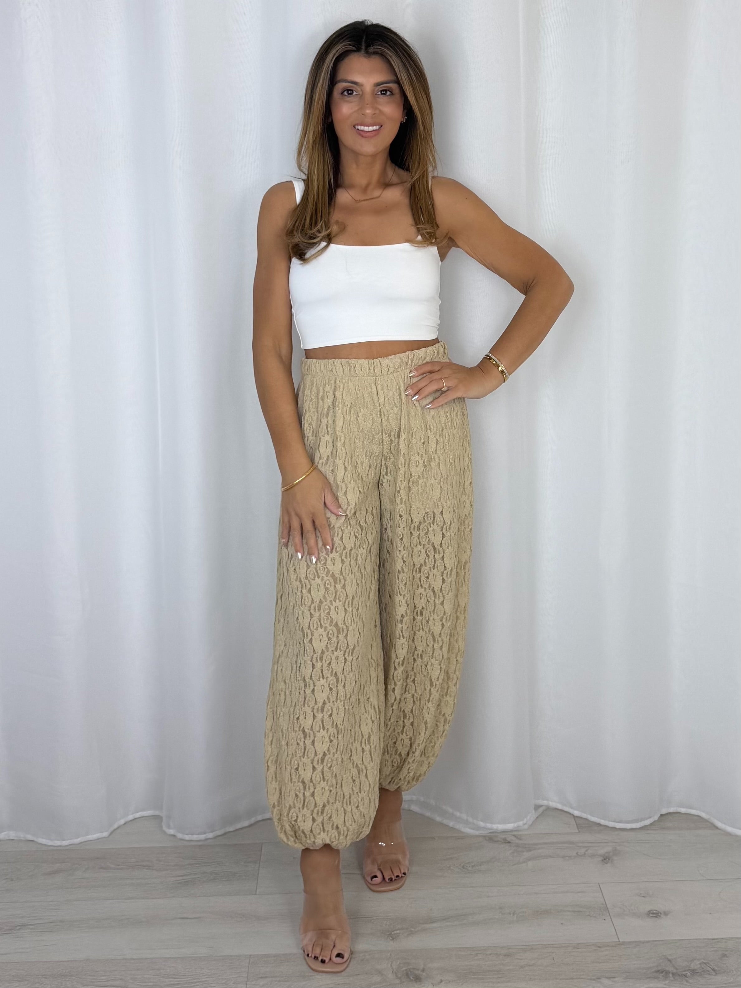 Harem Style Lace Trousers (4 Colours)
