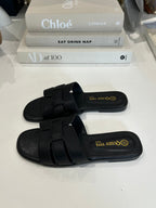 Faux Leather Sliders (2 Colours)