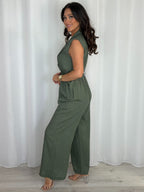 Tie Up Double Button Jumpsuit (5 Colours)