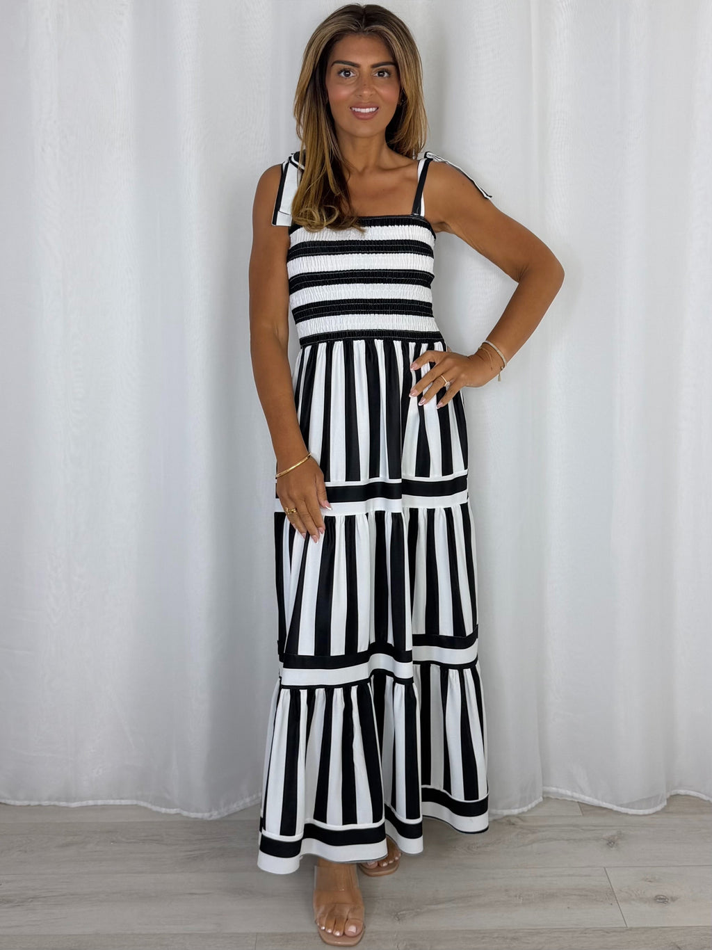 Striped Smocked Dress (5 Colours)