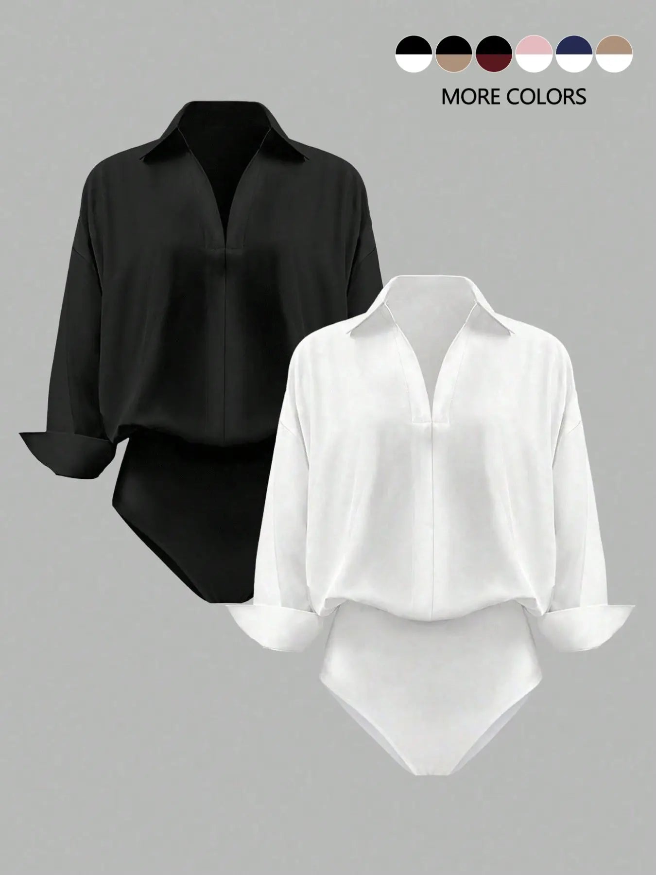 Women's Elegant V-Neck Long-Sleeved Jumpsuit