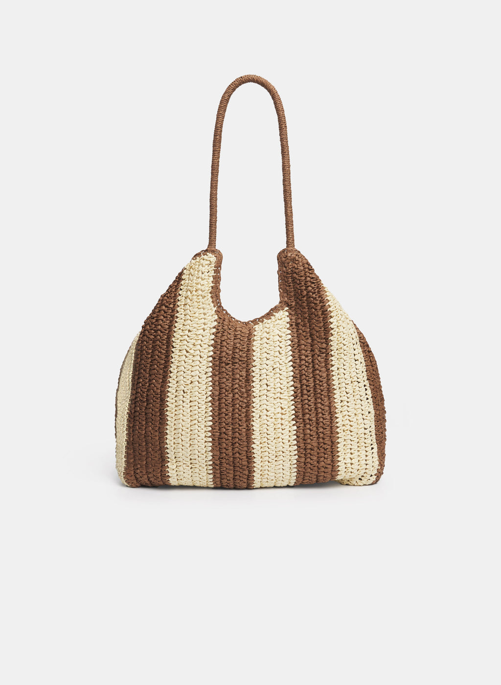 Striped Straw Tote