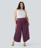Plus Size BreezefulTM SoCinched High Waisted Tummy Control Hem Quick Dry Pants with Pockets