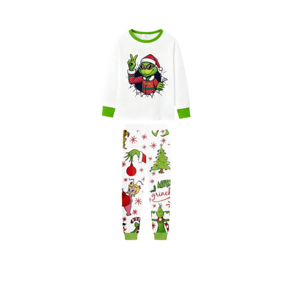 Holiday Family Christmas Pajamas Set With Funny Christmas Pattern Print