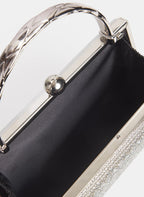 Crystal Embellished Box Clutch