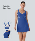 SoftlyZeroTM Plush Push-Up Molded Cups 2-in-1 Yoga Active Dress with Pockets-Easy Peezy
