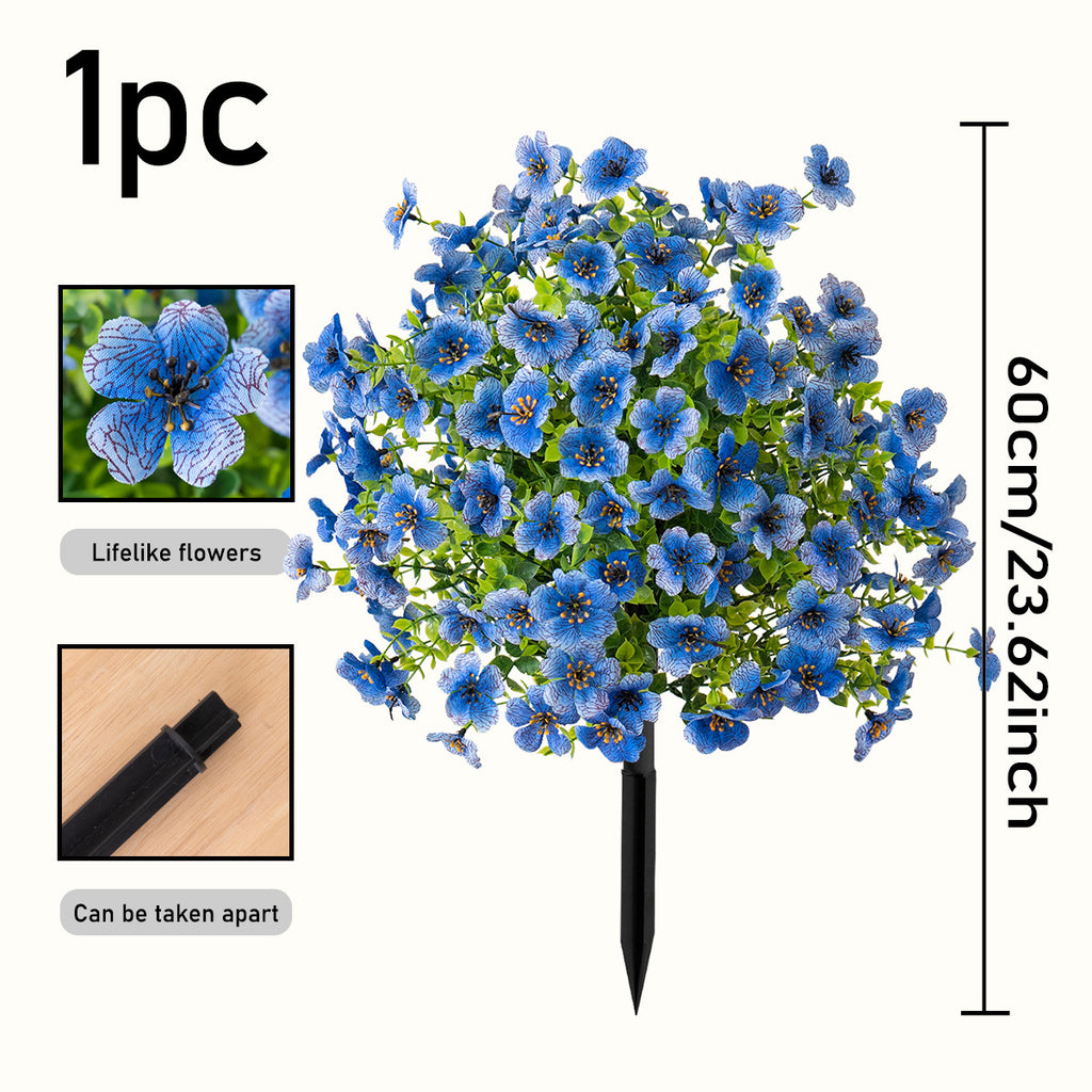 Outdoor Artificial flowers garden stakes – Waterproof,Windproof,UV Resistant Outdoor Faux Floral Decor