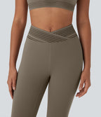 High Waisted Crossover Cut Out Yoga Leggings