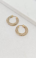 Gold Diamanté Hoop Earrings 6863