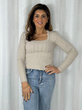 Scalloped Edge Soft Knit Square Neck Jumper (3 Colours)