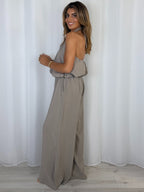 Halter Neck Marble Stone Top And Trousers (4 Colours)