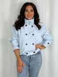 Elasticated Waist Button Jacket (3 Colours)
