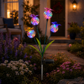 Solar Butterfly Garden Stake Light – 4 Glowing Crackle Globes