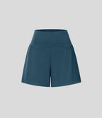 2026🔥UK Super High Waisted Back Pocket & Side Hidden Pocket 2-in-1 Yoga Shorts