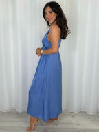 Cinched In Waist Back Rope Detail Dress (2 Colours)