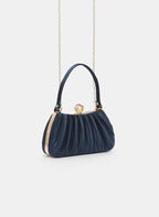 Pleated Velvet Clutch