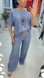 Otillie Plain Tie Front Belted Co-Ord Set