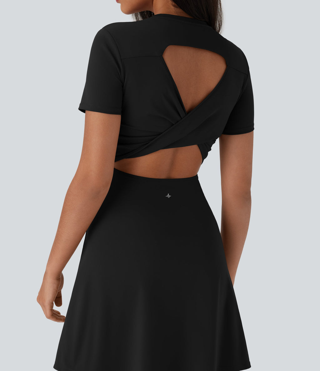Cut Out Flare Mini Dance Active Dress-D/DD/DDD/F Cups