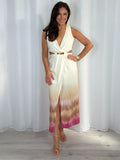 Cut Out Stone Detail Front Split Dress (3 Colours)