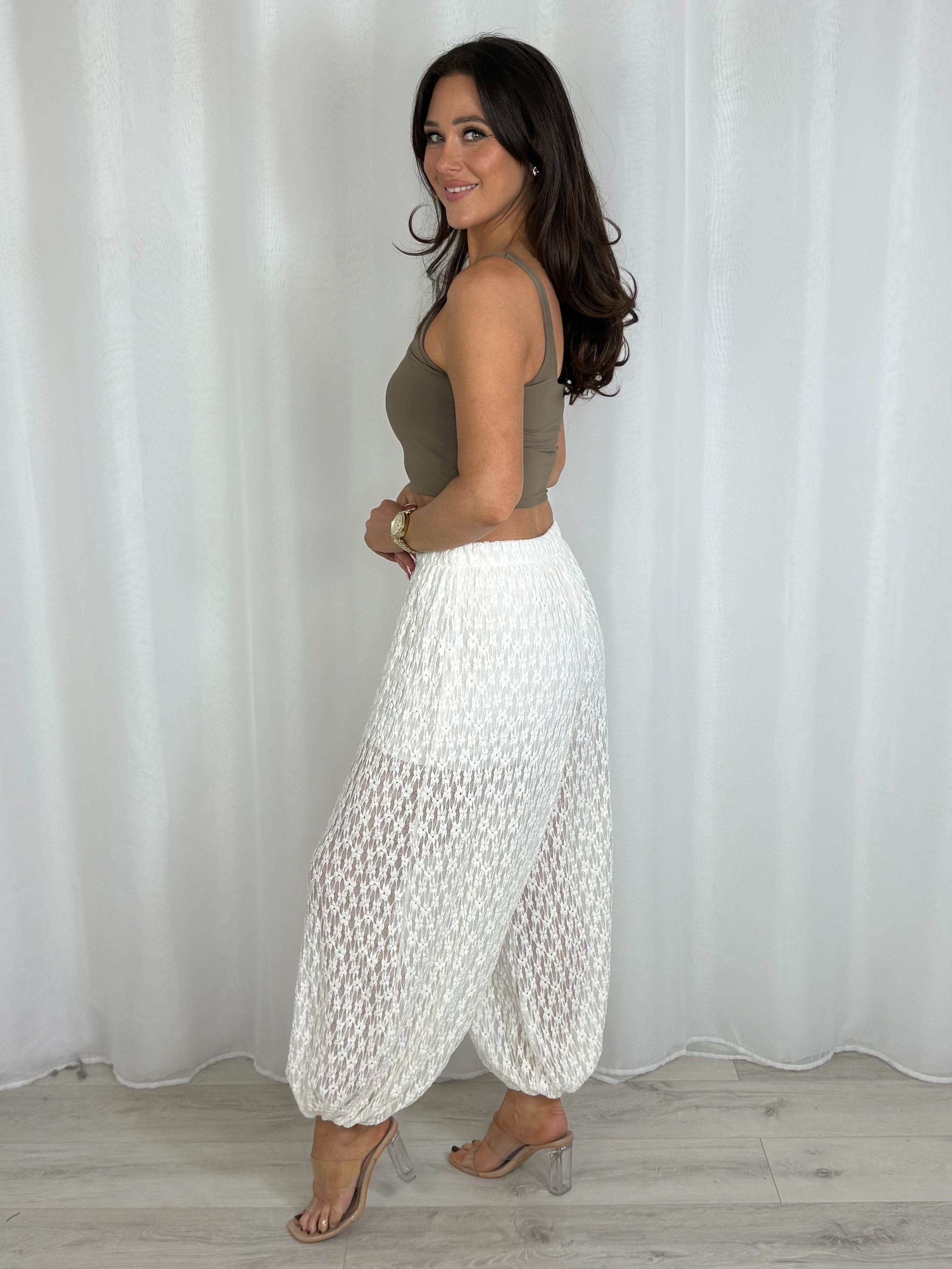 Harem Style Lace Trousers (4 Colours)