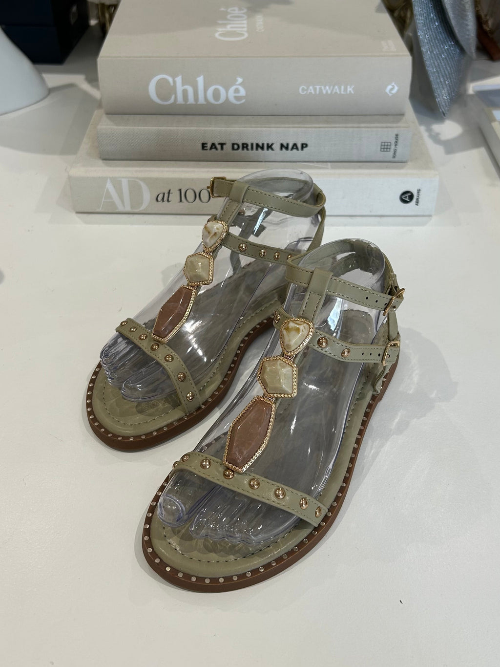 Studded Marble Flat Sandals (3 Colours)