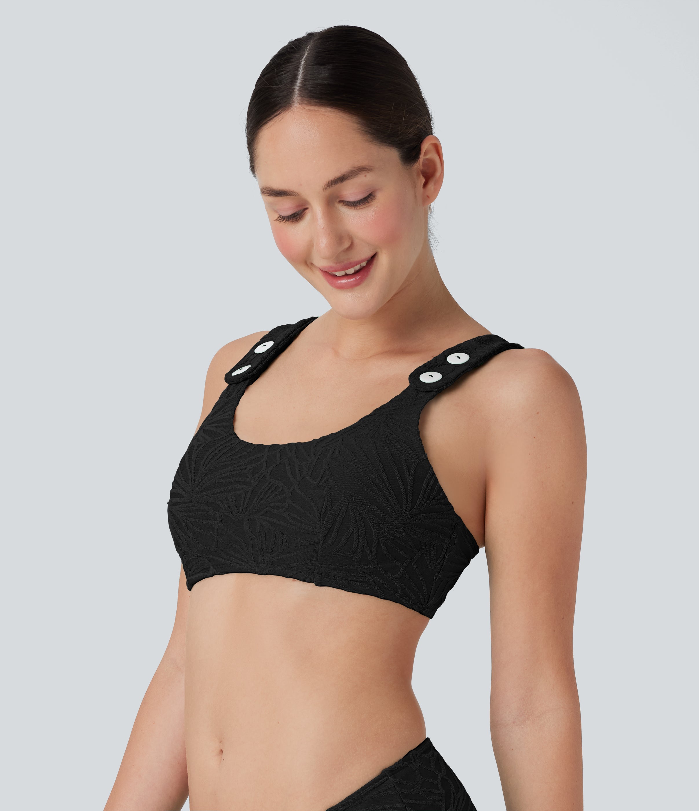 Texture Bikini Top Swimsuit