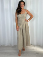 Smocked Waist Side Split Dress (2 Colours)