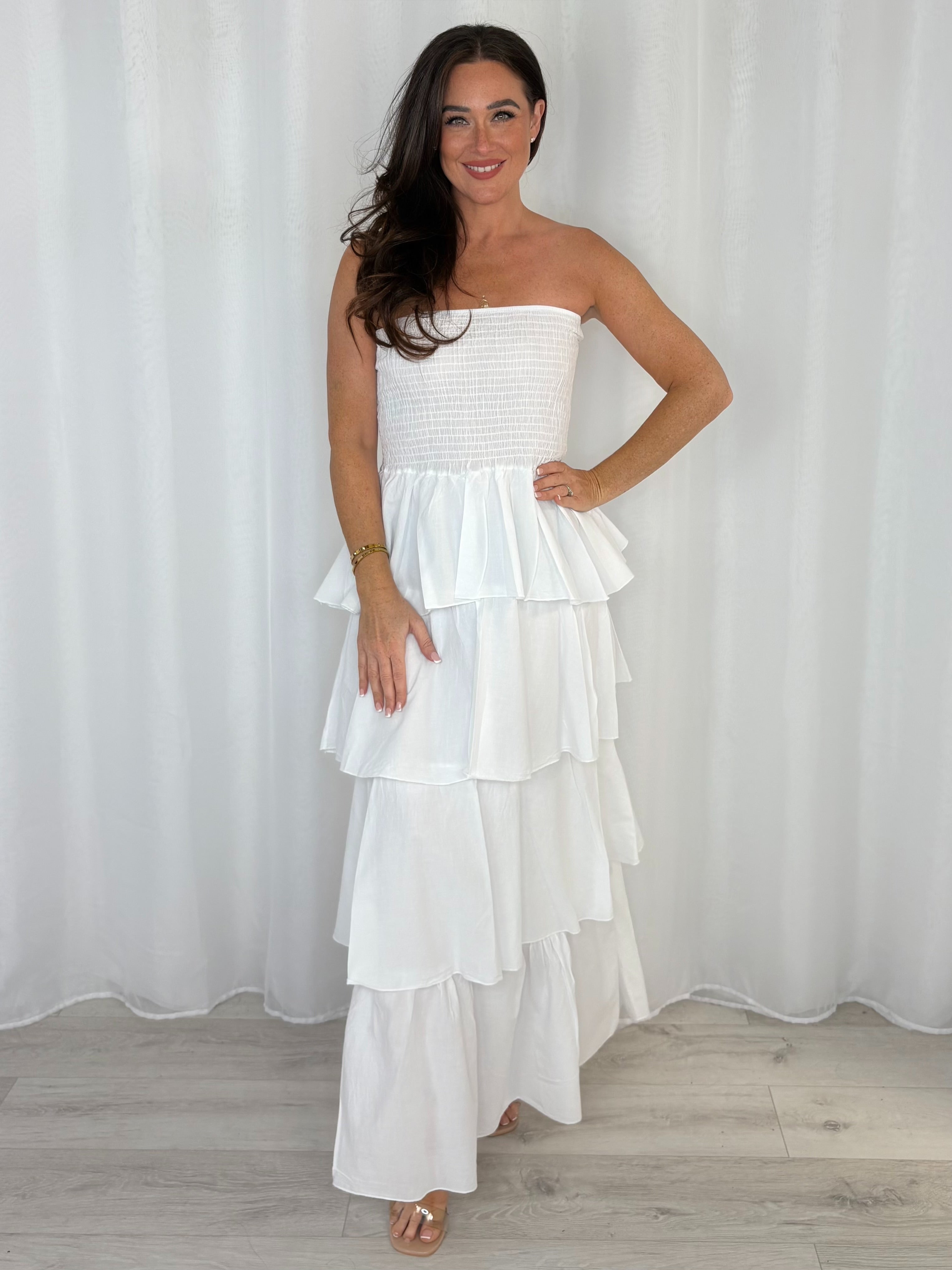 Layered Frill Maxi Dress (9 Colours)