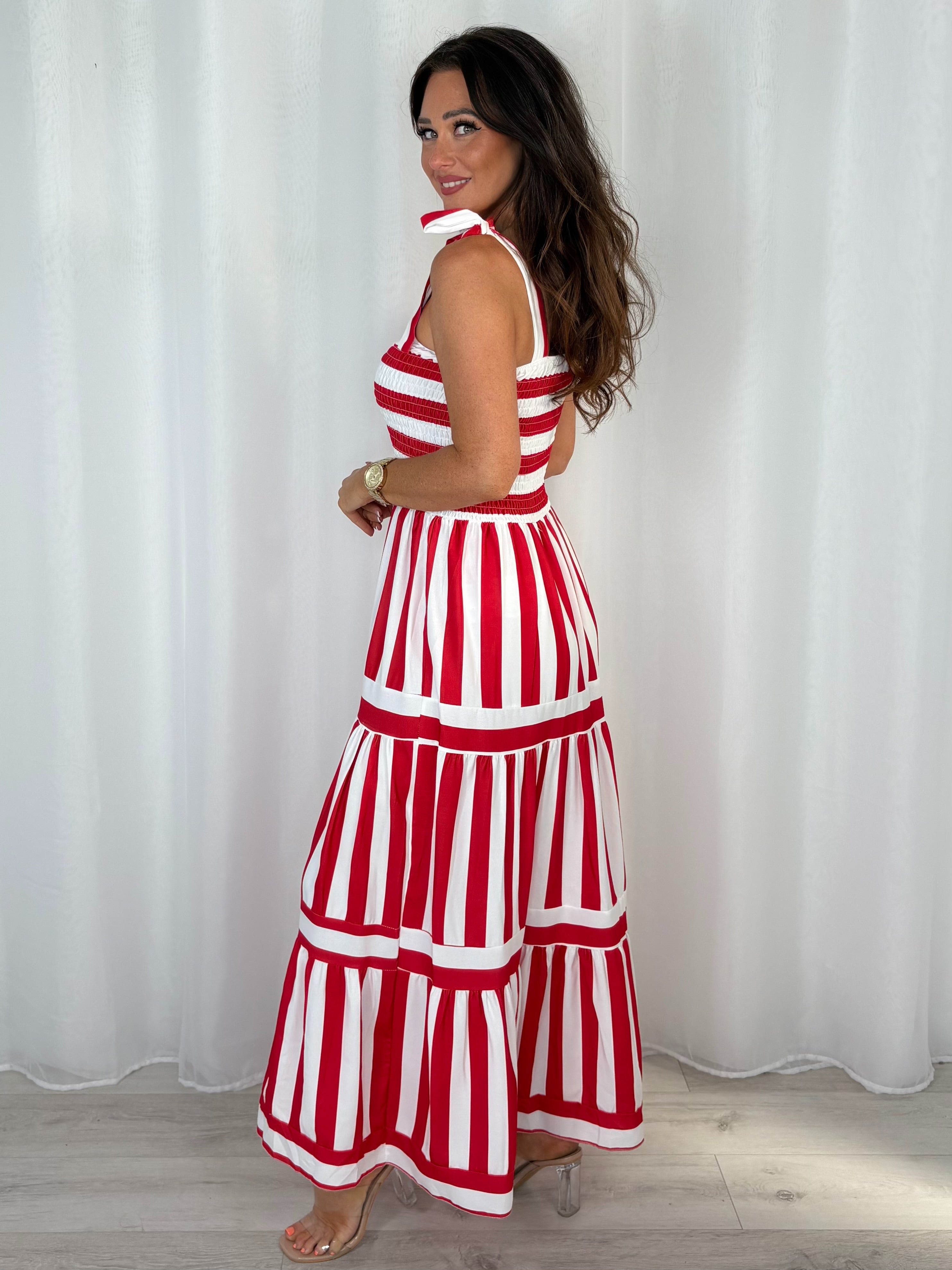 Striped Smocked Dress (5 Colours)