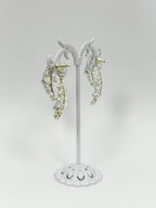 Double Back Diamante Leaf Cluster Earrings (2 Colours)