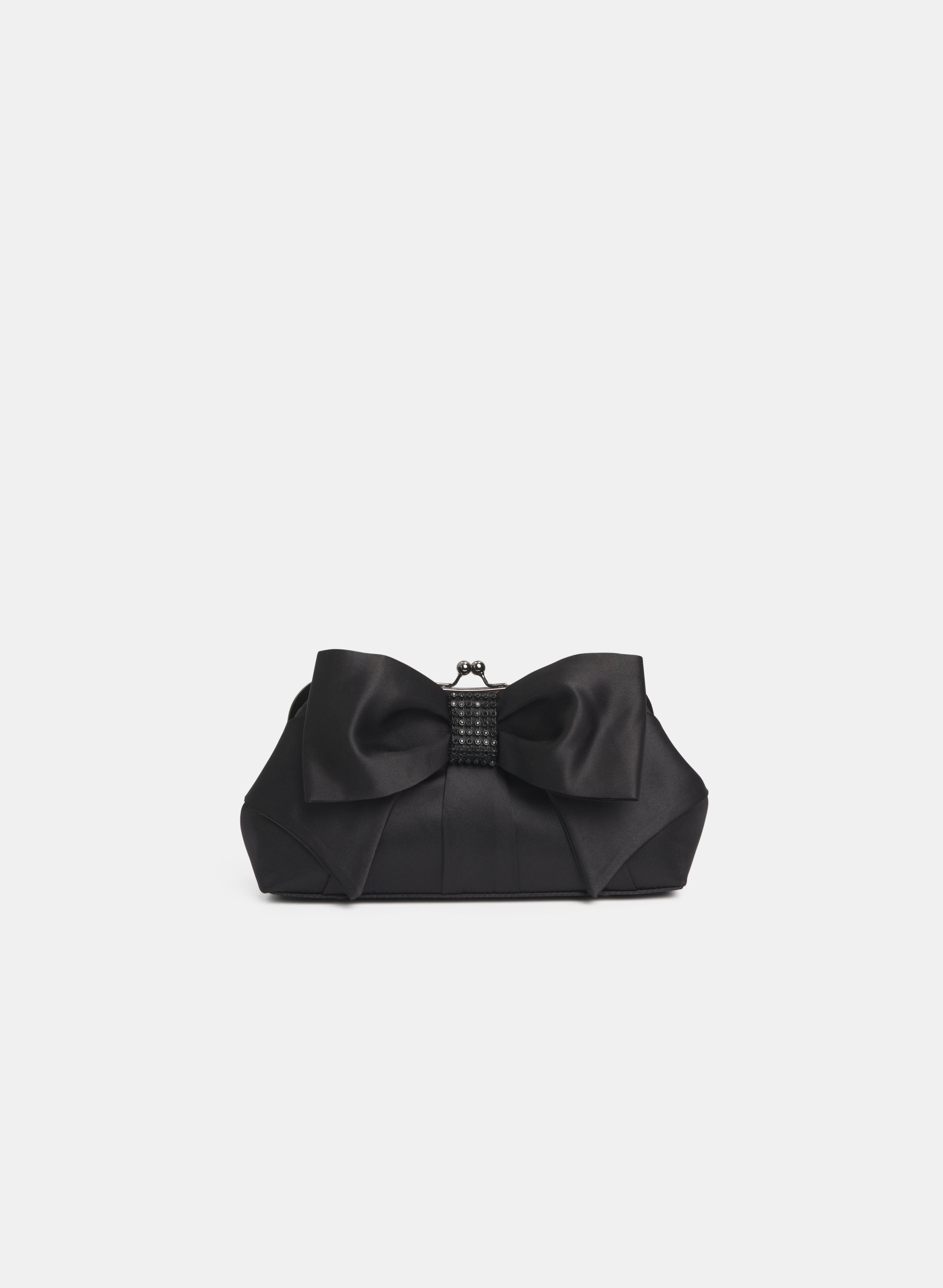 Satin Bow Clutch