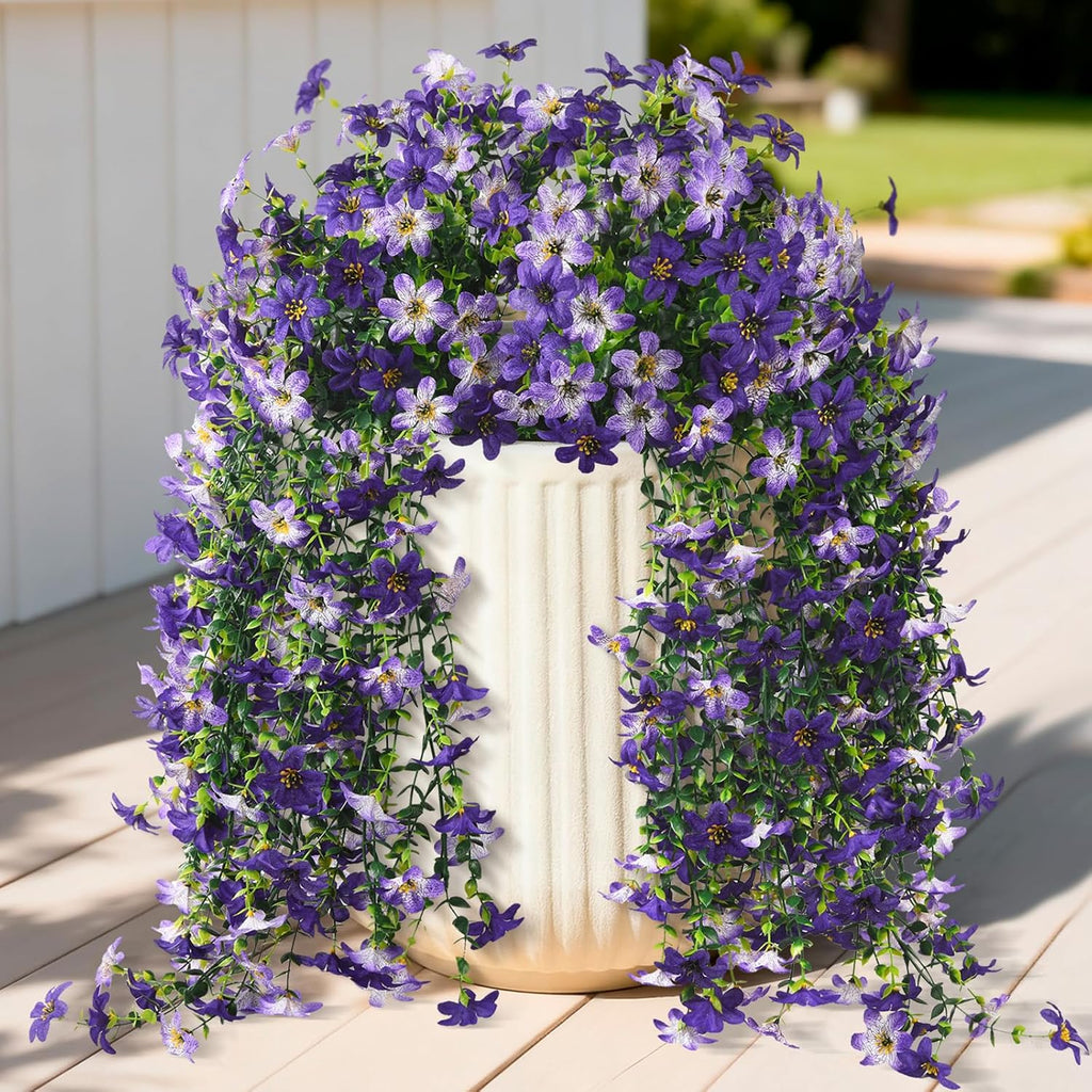 Outdoor Cascading Daisy & Eucalyptus Florals – UV Resistant (Set of 2)