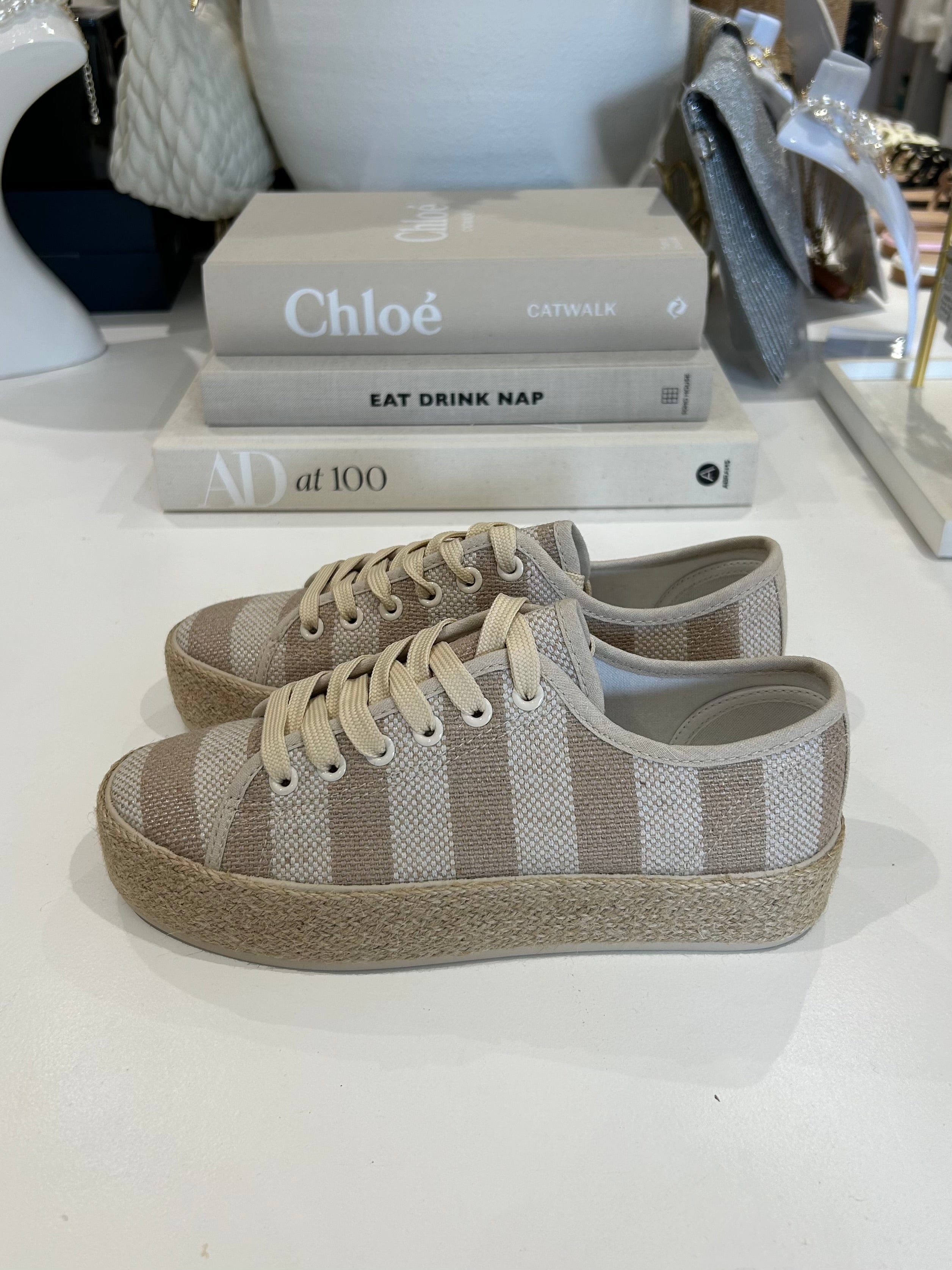 Stripe Espadrille Trainers