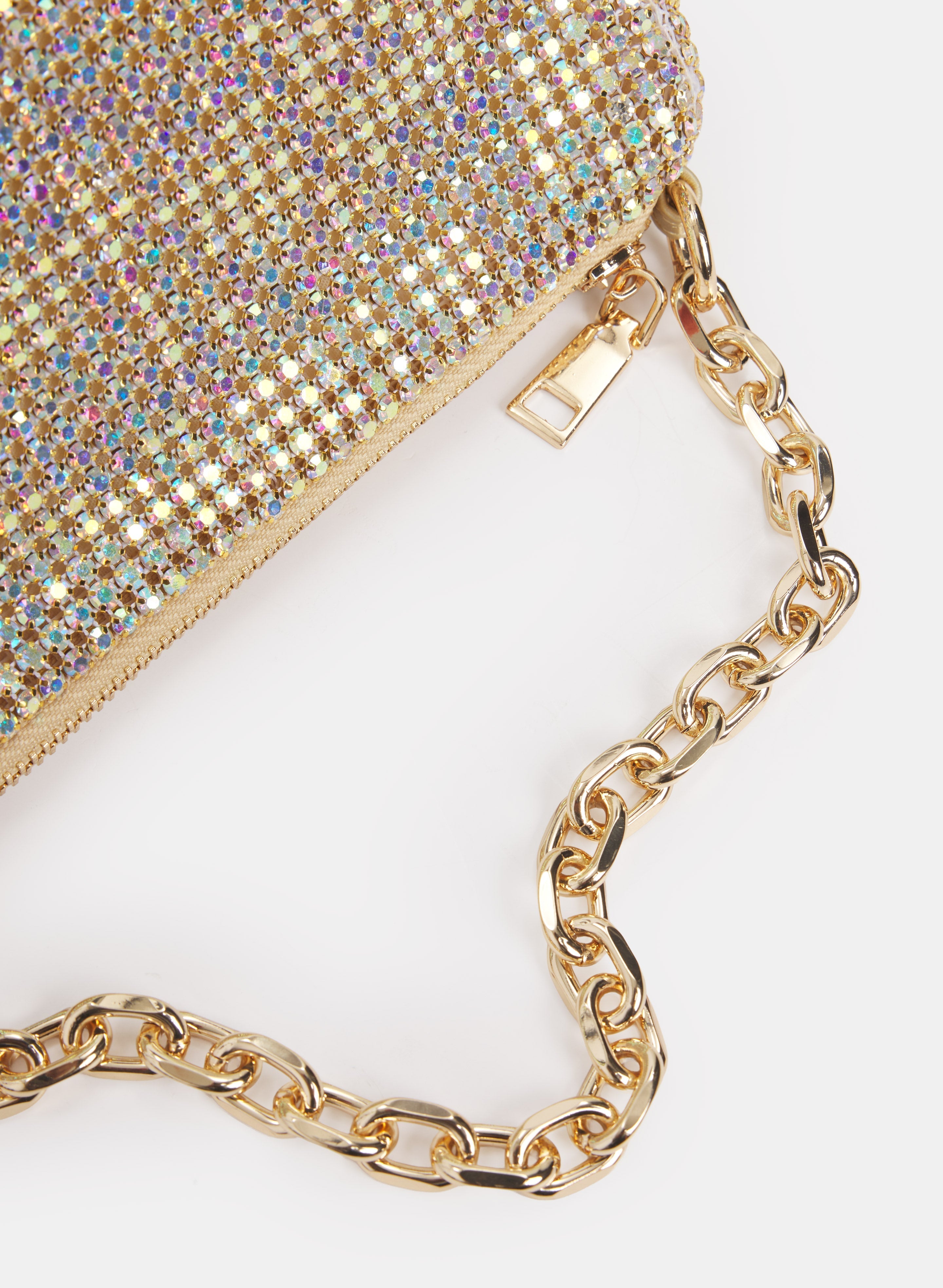 Rhinestone Mesh Evening Bag