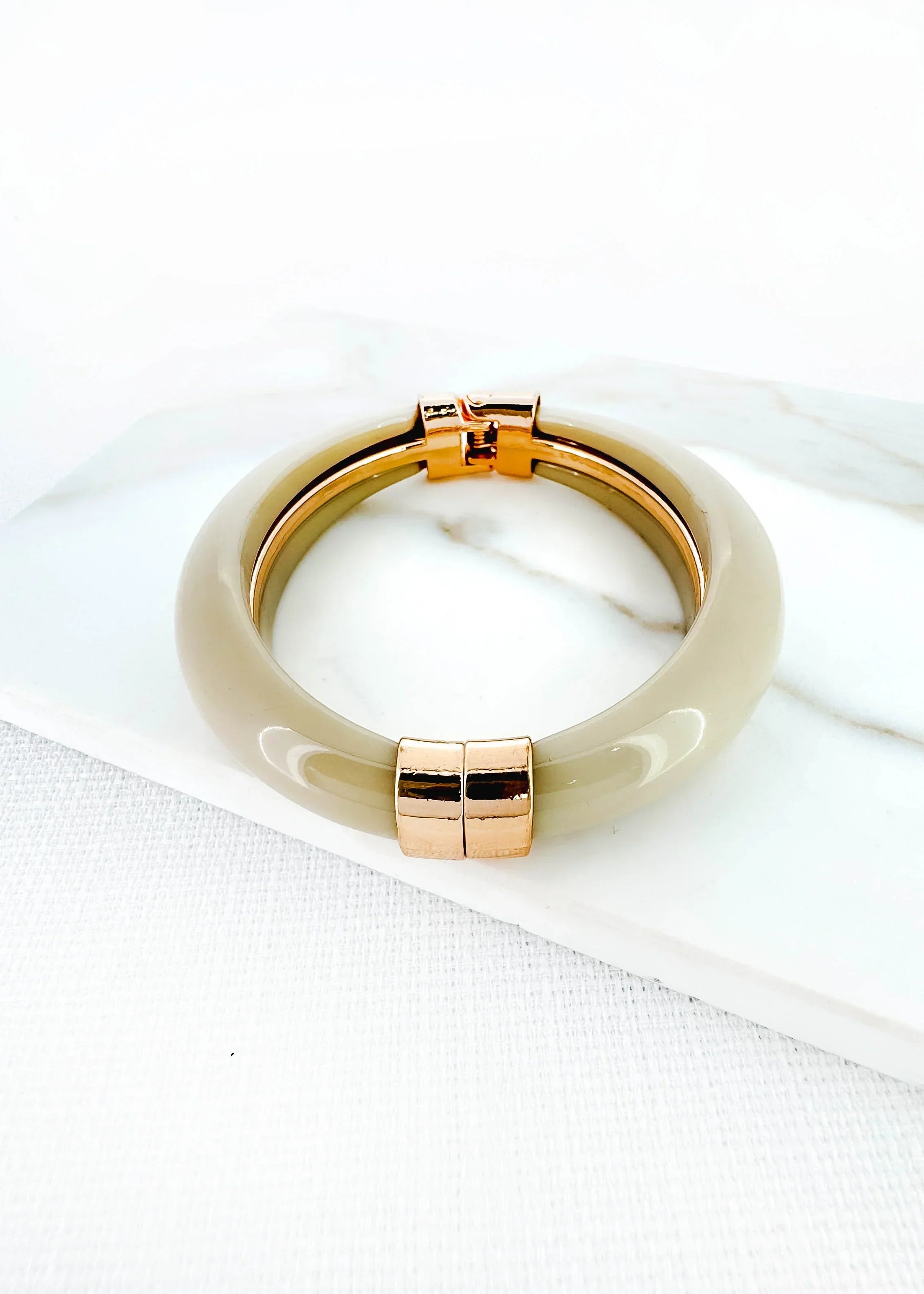 Gold Resin Hinged Bangle (2 Colours)