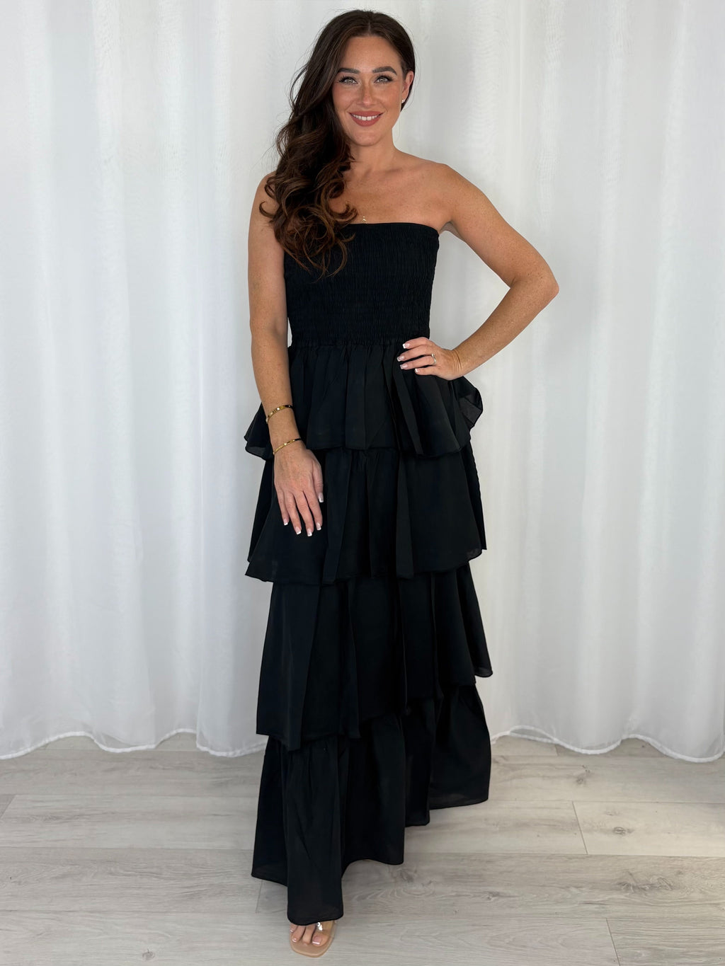 Layered Frill Maxi Dress (9 Colours)