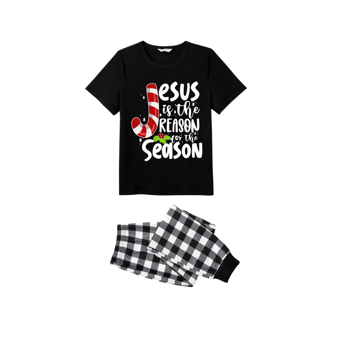 Jesus Is The Reason For The Season Couple Short Sleeve Pajamas Set