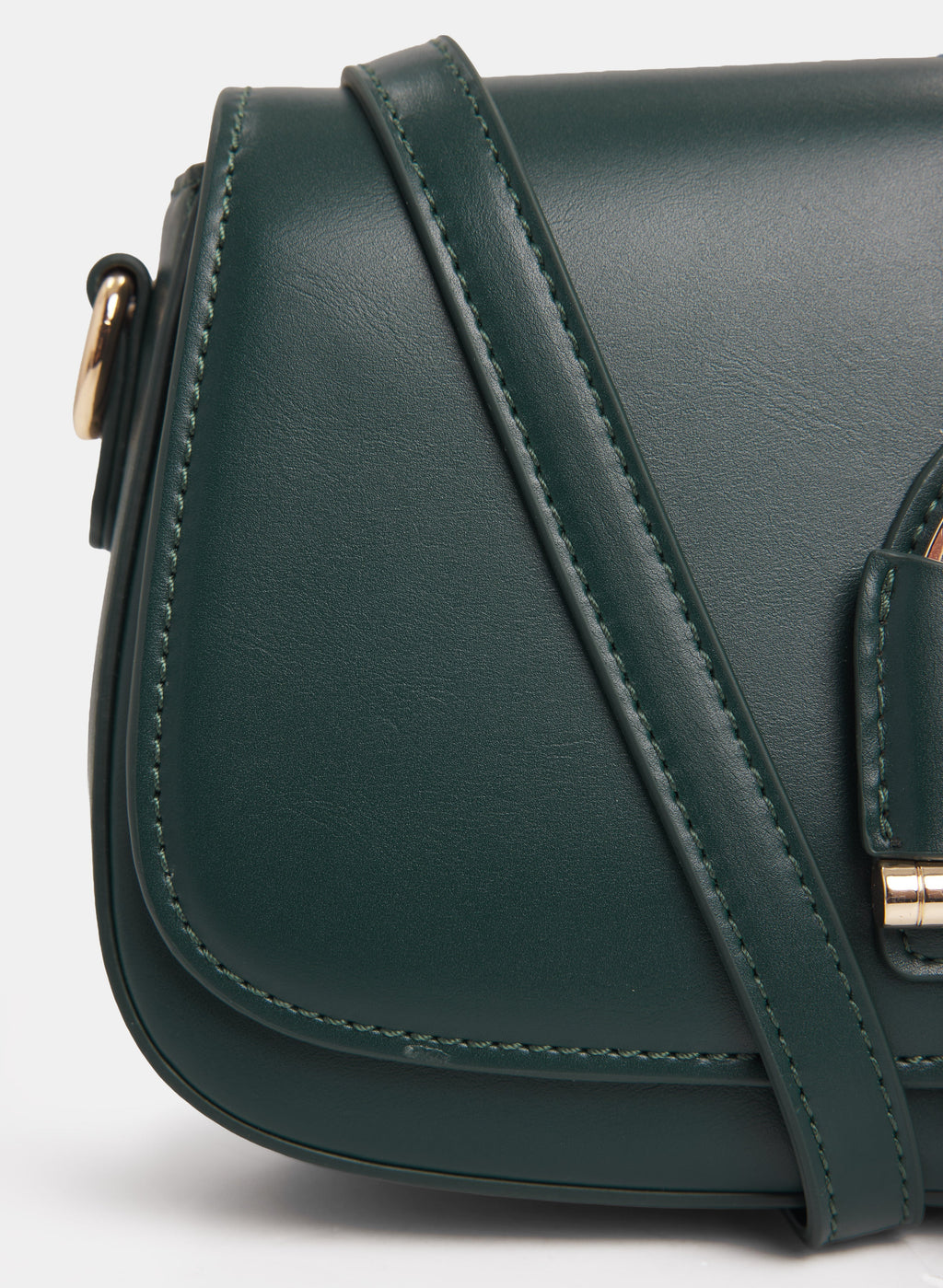 Vegan Leather Saddle Handbag