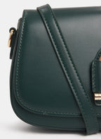Vegan Leather Saddle Handbag