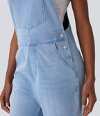 FlexTM Denim Casual Overalls with Pockets