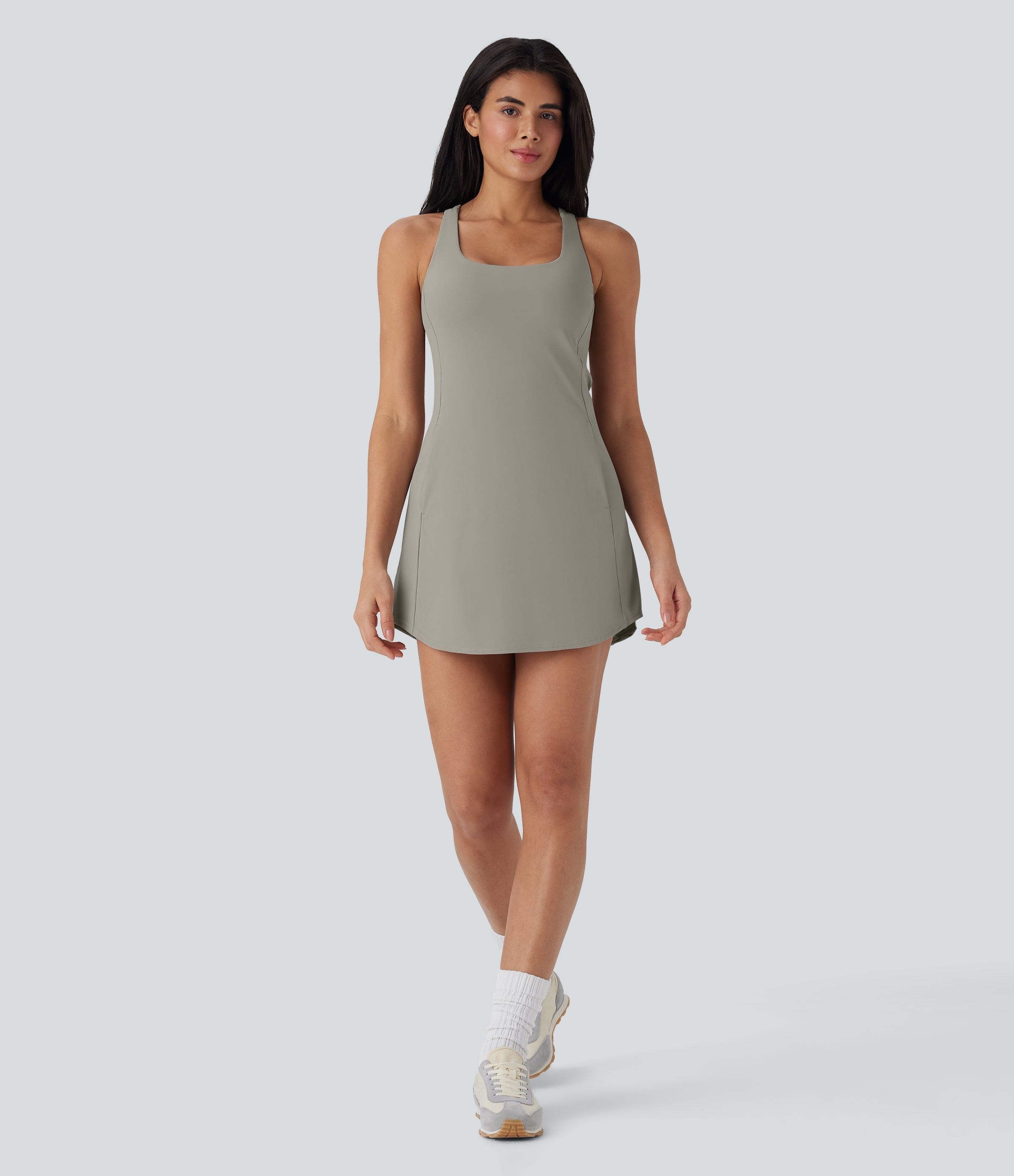 SoftlyZeroTM QuickDry 2-Piece Mini Tennis Active Dress with Pockets