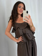 Frill Vest Top And Harem Trouser Co-Ord (7 Colours)