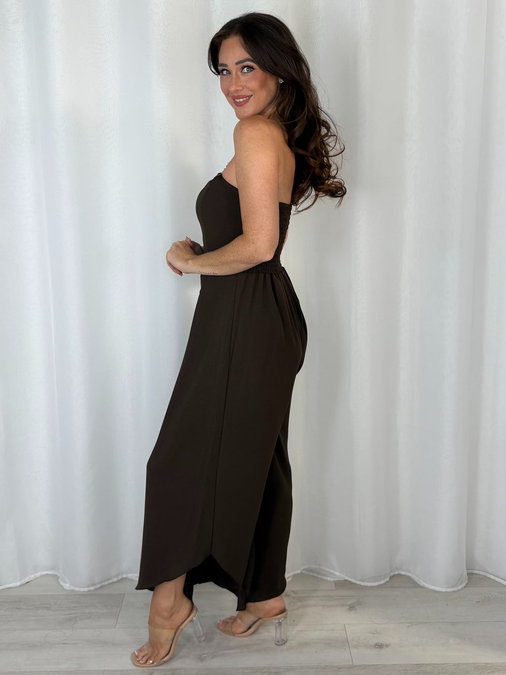 Bandeau Jumpsuit With Tapered Leg (6 Colours)